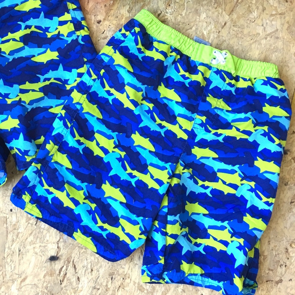Swimming trunks shark pattern